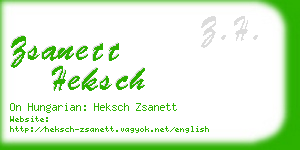 zsanett heksch business card